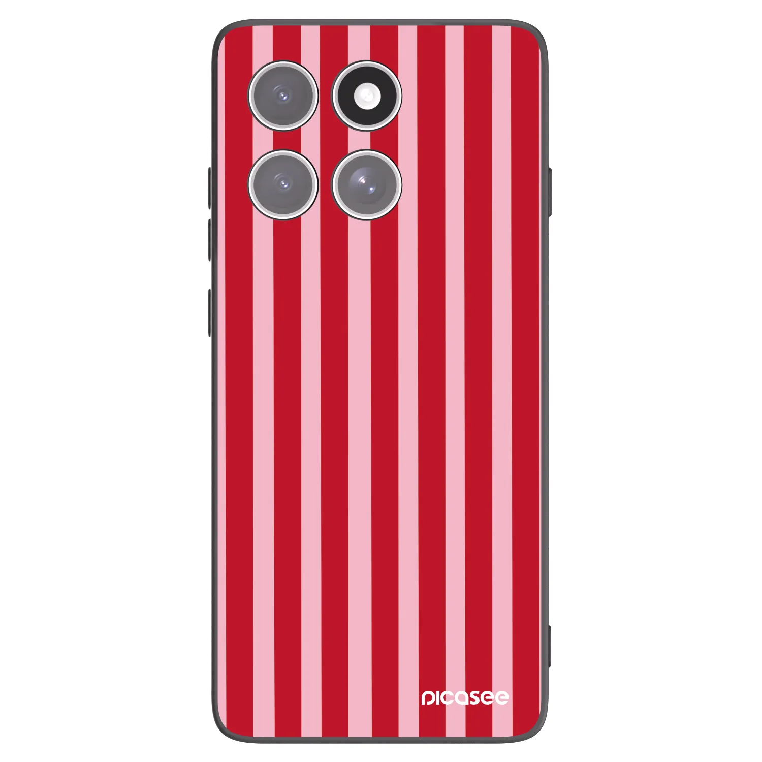 Picasee silikonový černý obal pro Motorola Edge 60 Pro - Lines red