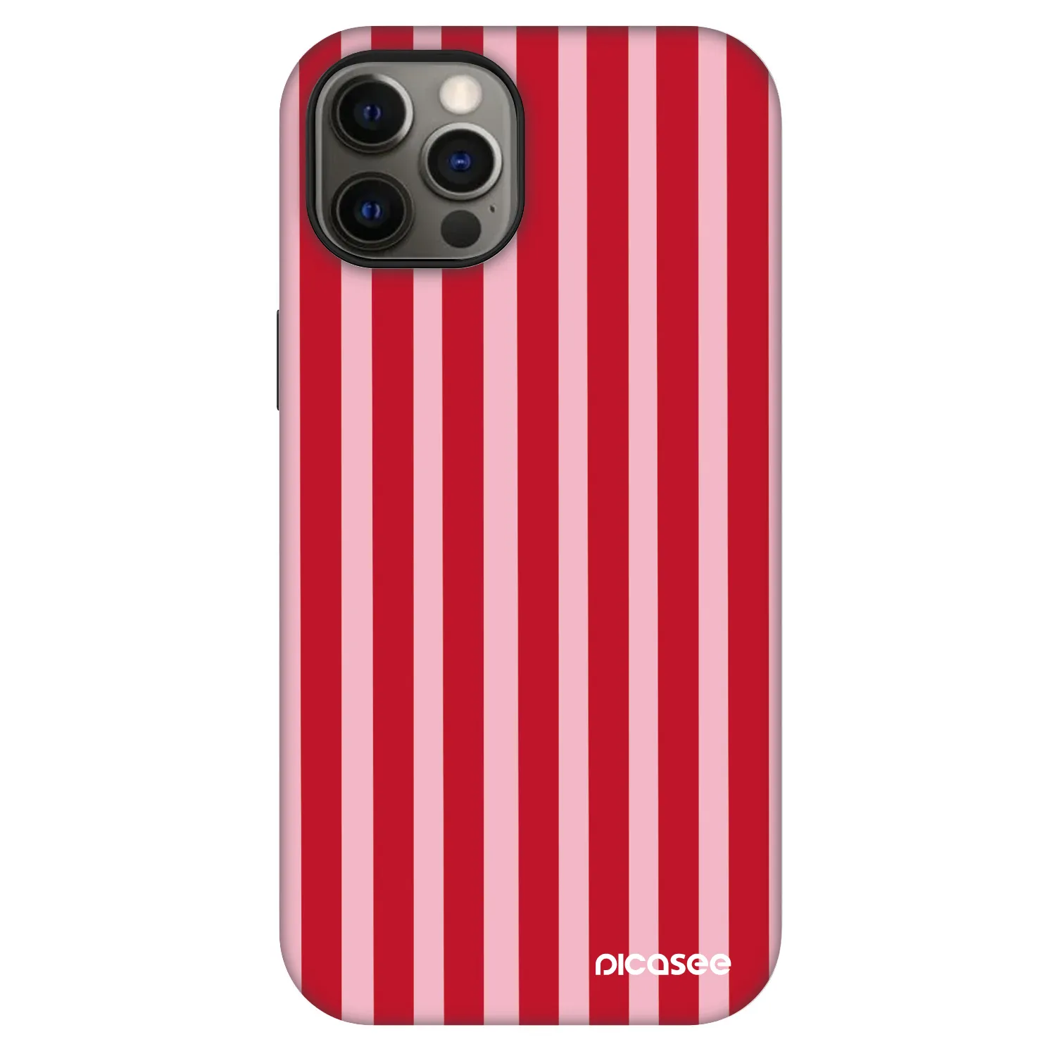 Picasee Fashion Case MagSafe Apple iPhone 12 - Lines red