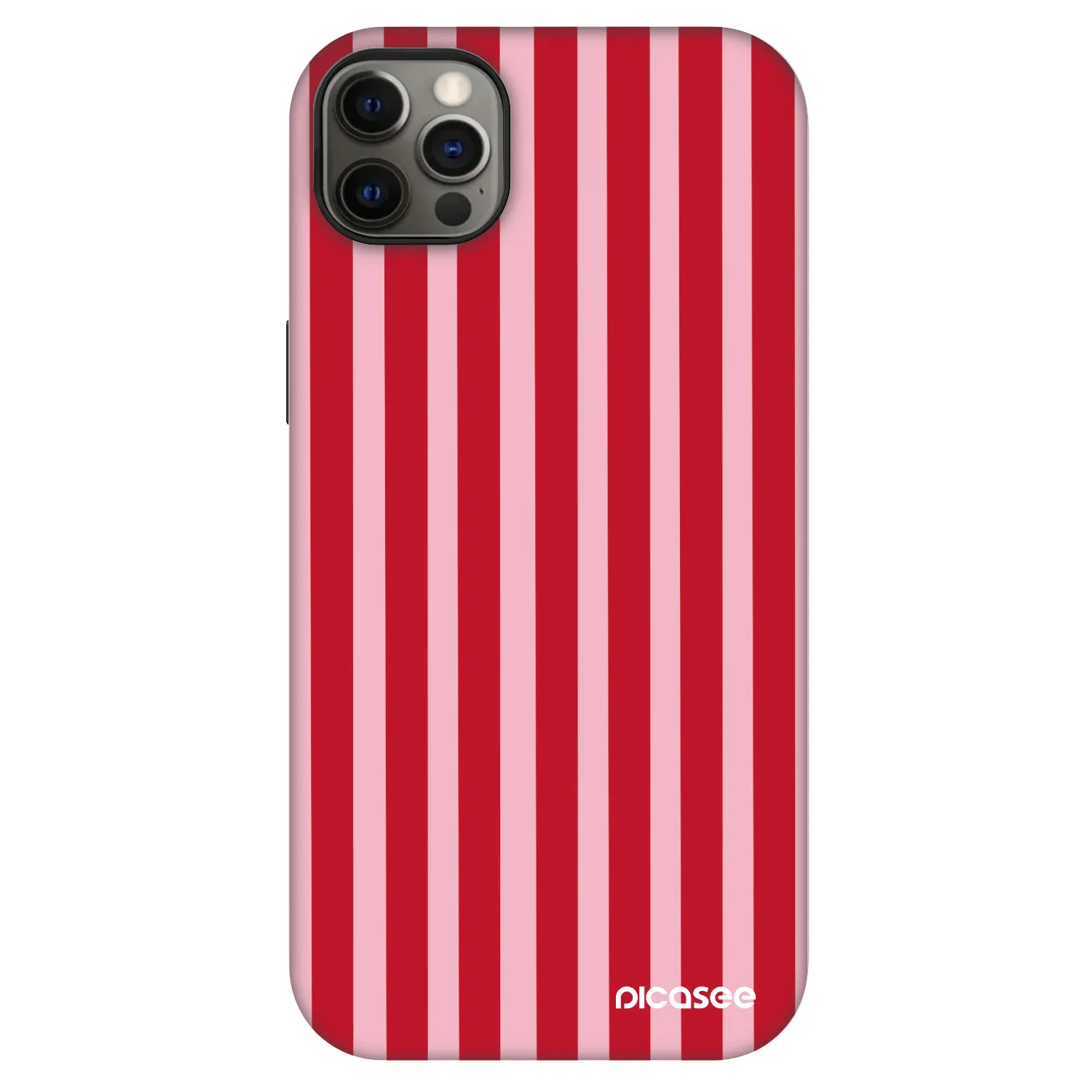 Picasee Fashion Case MagSafe Apple iPhone 12 Pro Max - Lines red