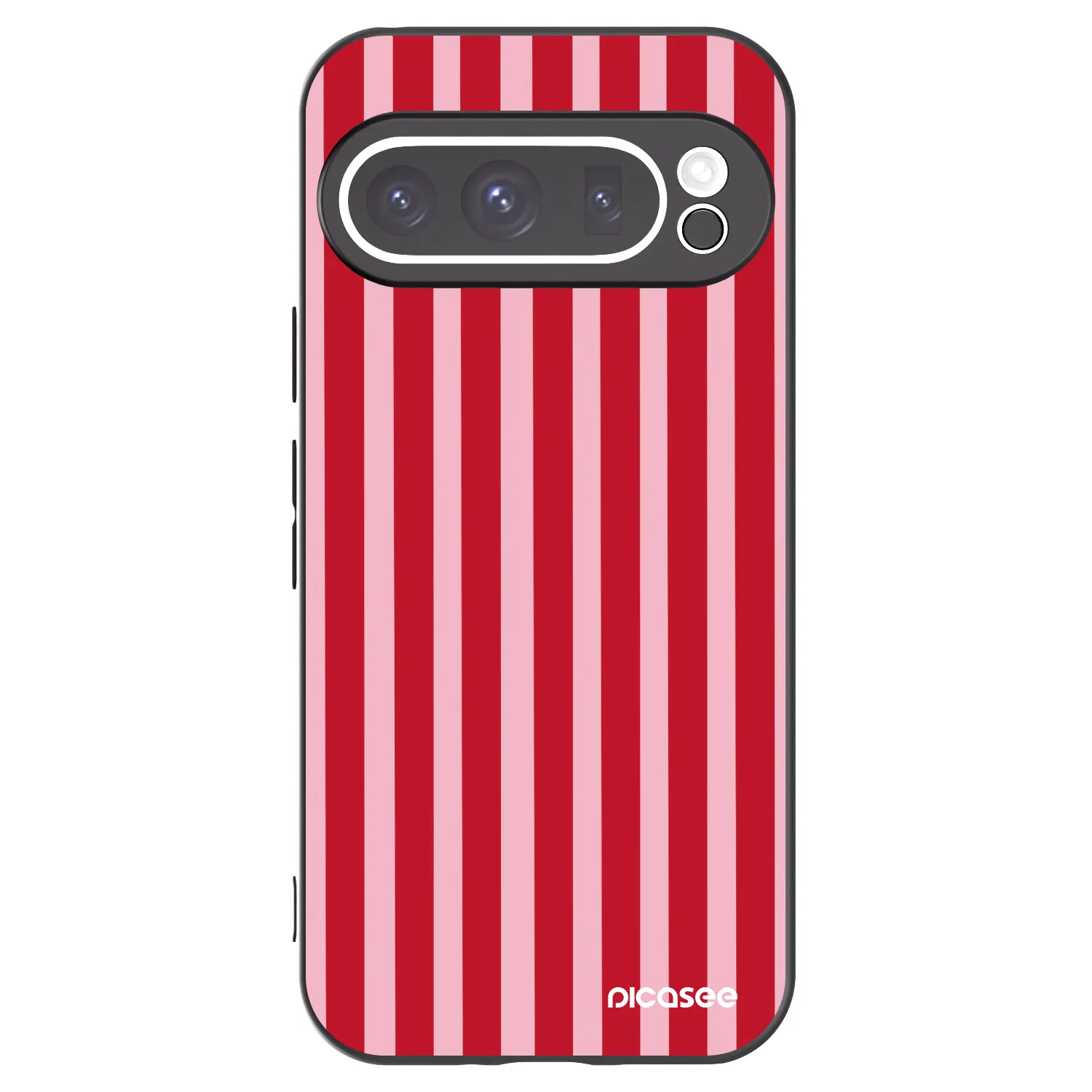 Picasee silikonový černý obal pro Google Pixel 9 Pro XL - Lines red