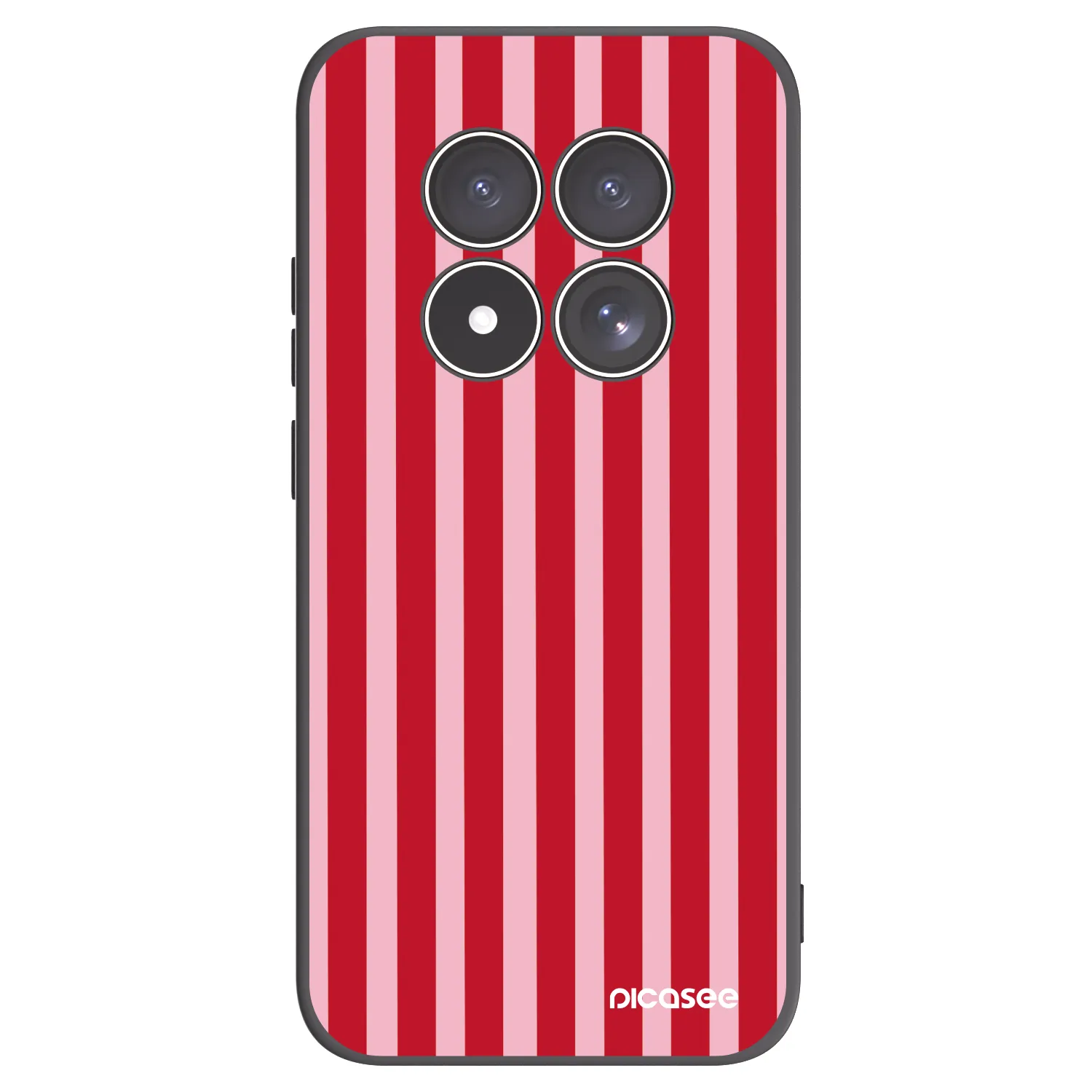 Picasee silikonový černý obal pro Xiaomi Redmi Note 15 Pro 4G - Lines red