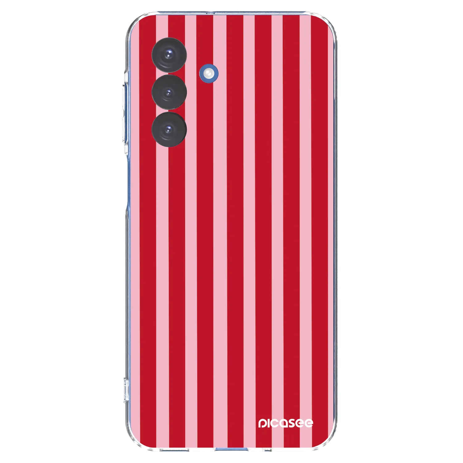 Picasee silikonový průhledný obal pro Samsung Galaxy A17 5G - Lines red