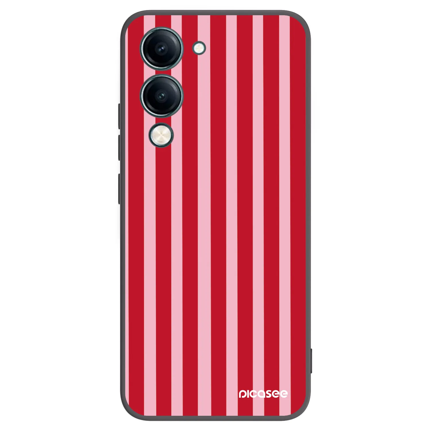 Picasee silikonový černý obal pro Vivo Y29s 5G - Lines red