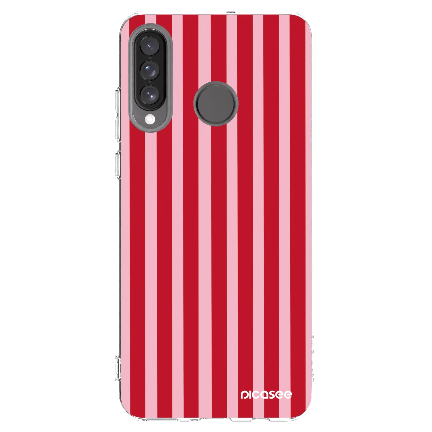 Picasee silikonový průhledný obal pro Huawei P30 Lite - Lines red