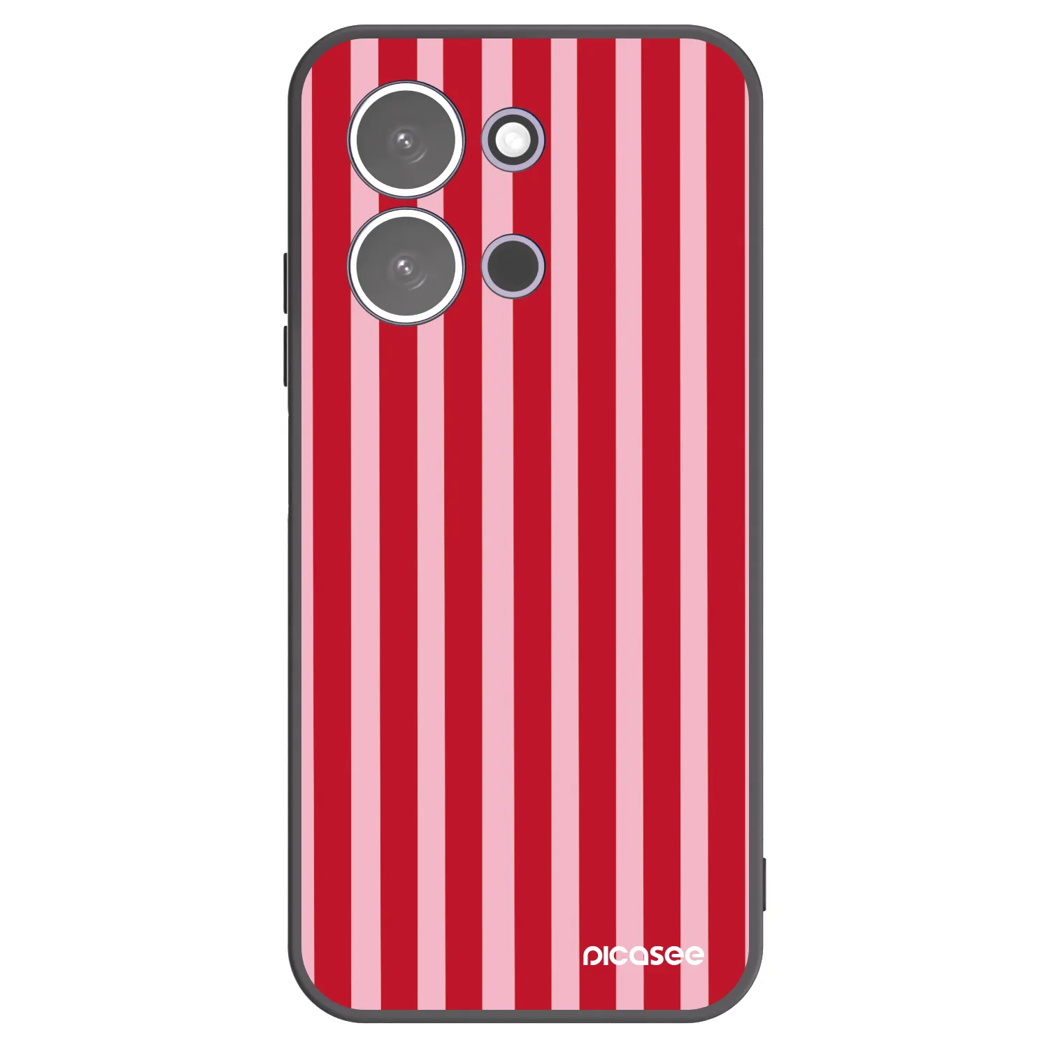 Picasee silikonový černý obal pro Xiaomi Redmi 15C 5G - Lines red