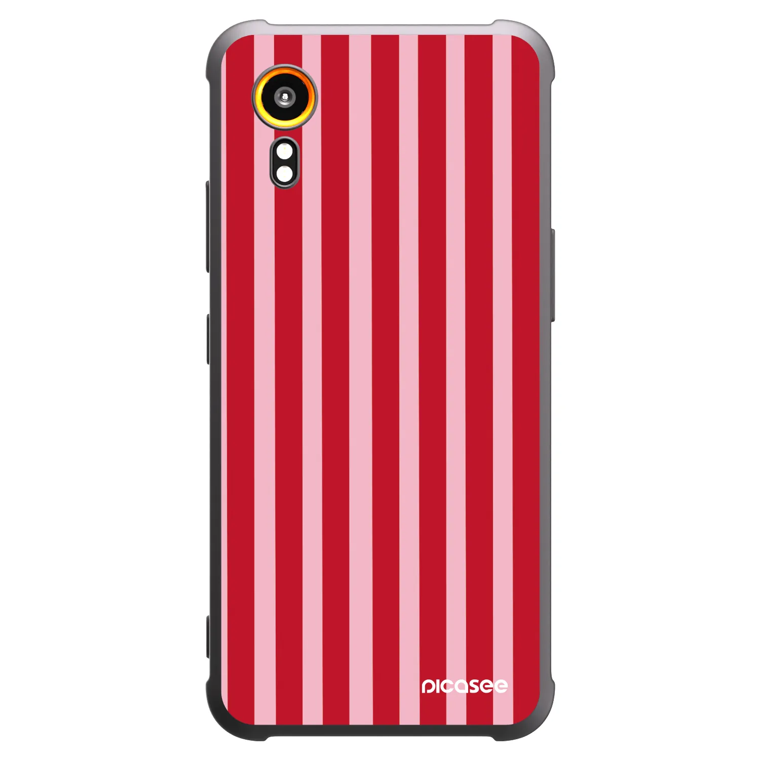 Picasee silikonový černý obal pro Samsung Galaxy Xcover 7 - Lines red