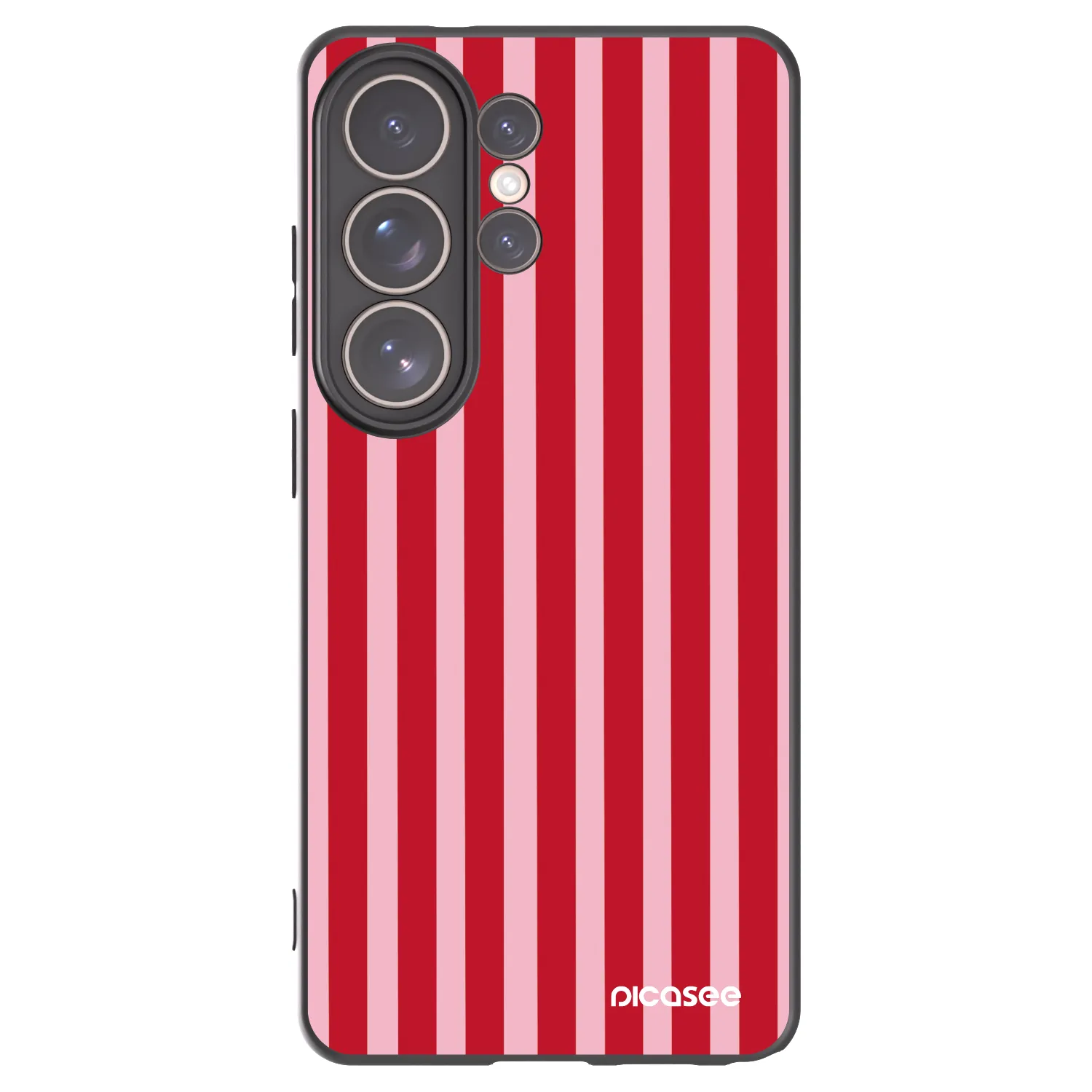 Picasee silikonový černý obal pro Samsung Galaxy S26 Ultra - Lines red