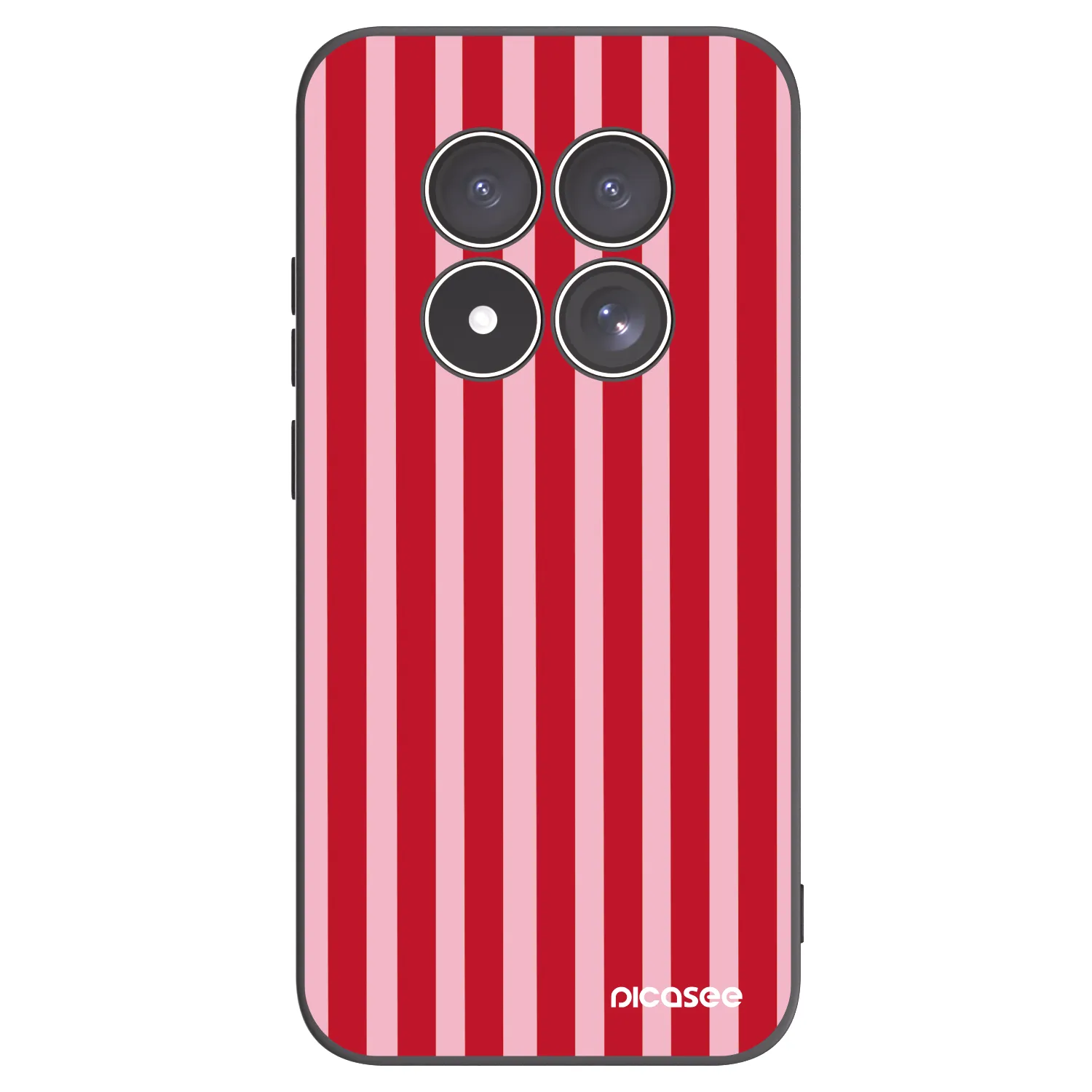 Picasee silikonový černý obal pro Xiaomi Redmi Note 15 Pro 5G - Lines red