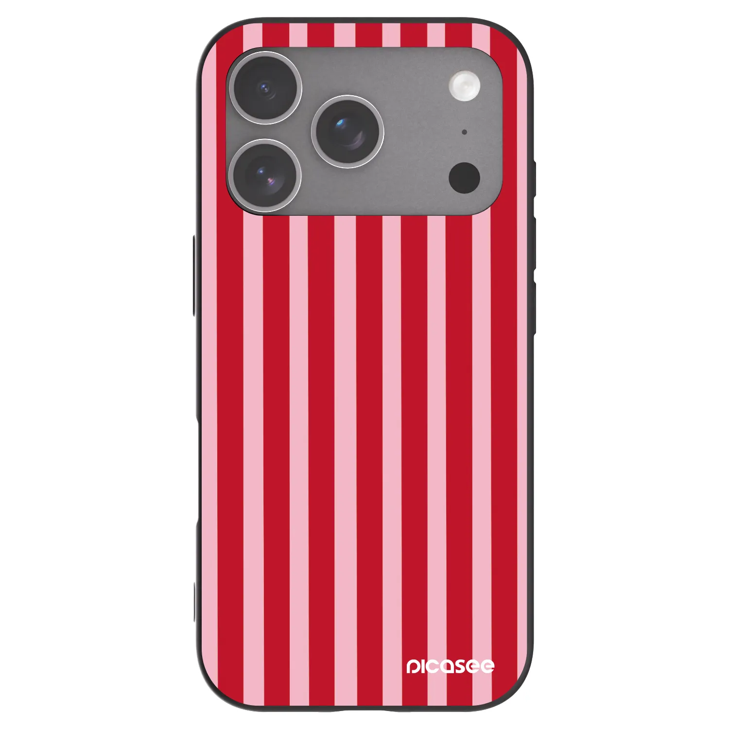 Picasee silikonový černý obal pro Apple iPhone 18 Pro - Lines red