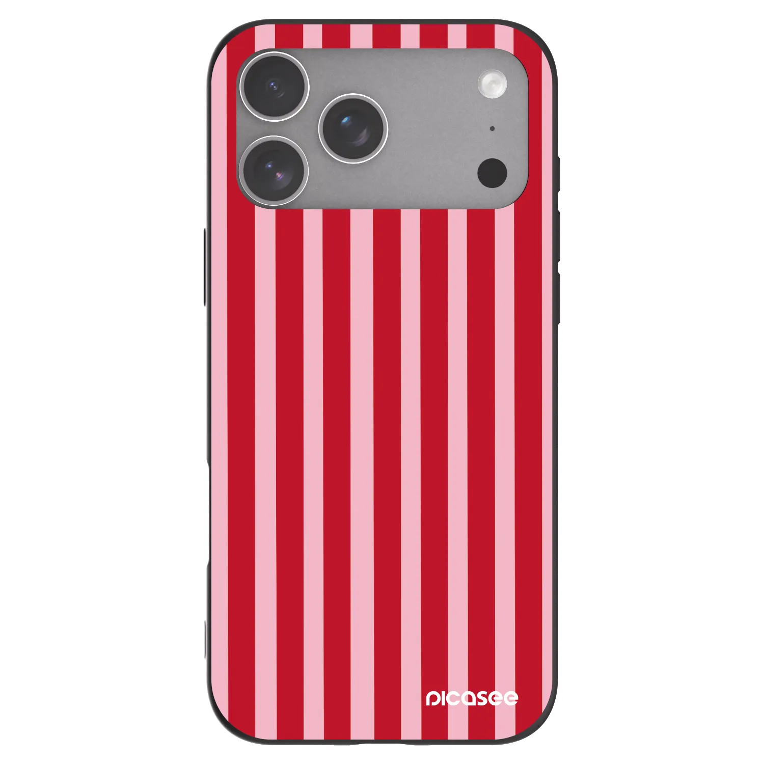 Picasee silikonový černý obal pro Apple iPhone 18 Pro Max - Lines red