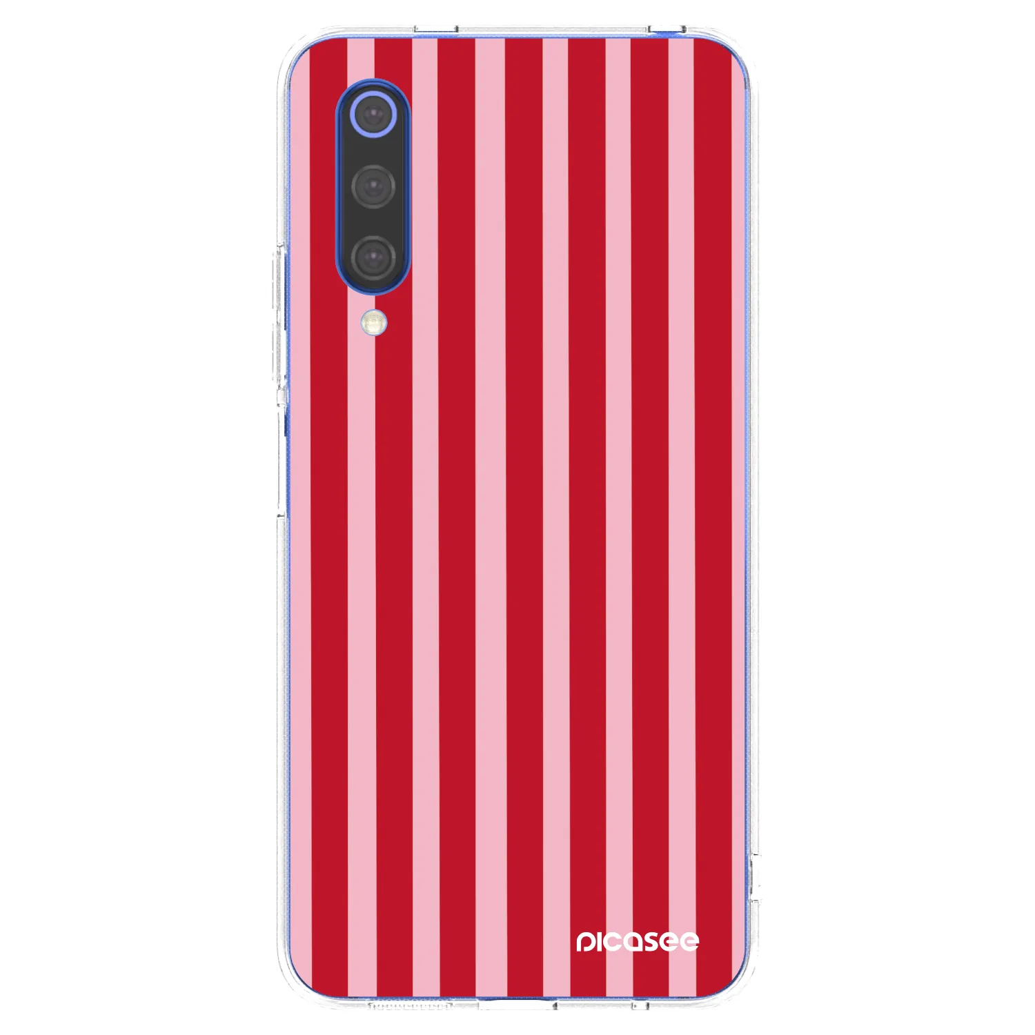 Picasee silikonový průhledný obal pro Xiaomi Mi 9 SE - Lines red