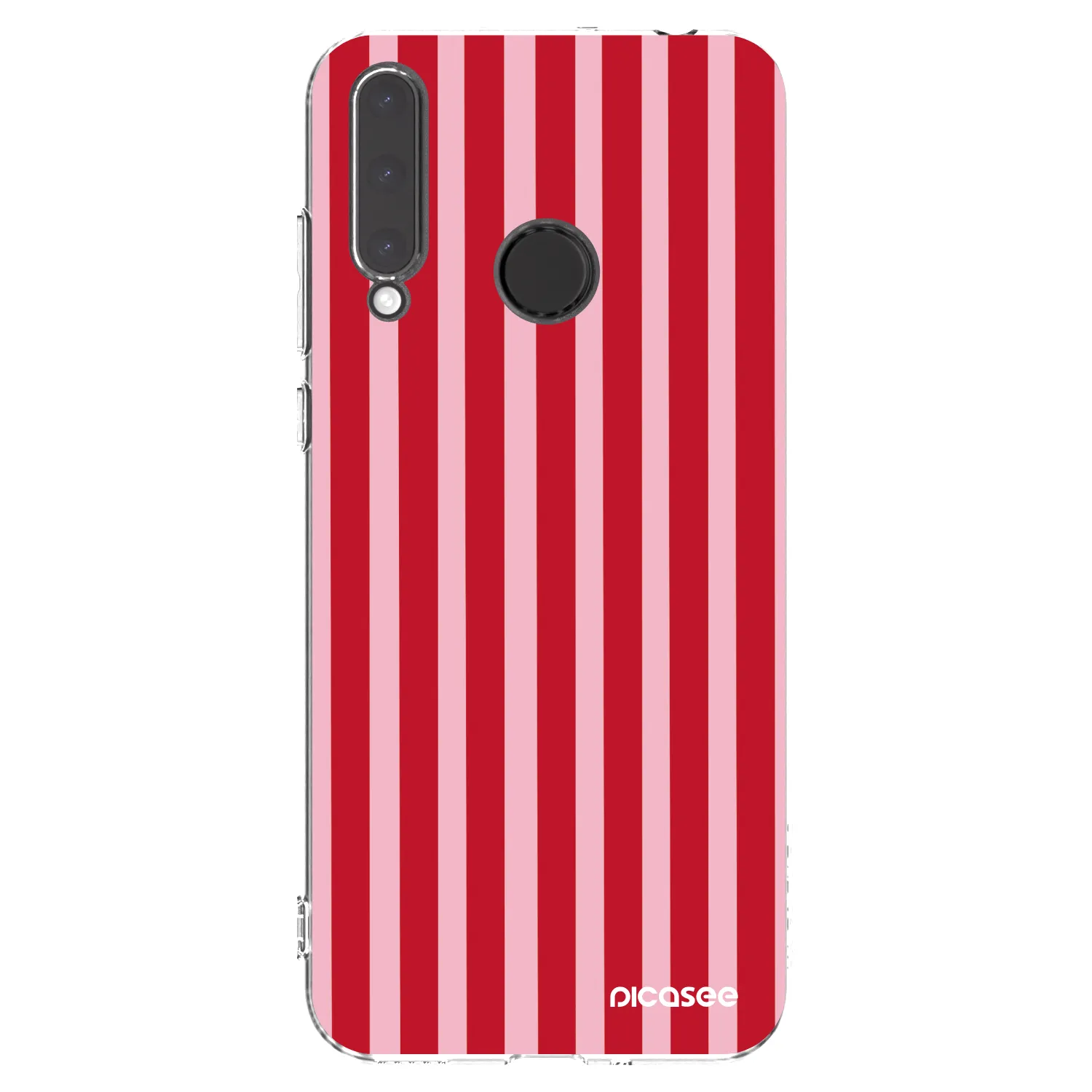 Picasee silikonový průhledný obal pro Honor 20 Lite - Lines red