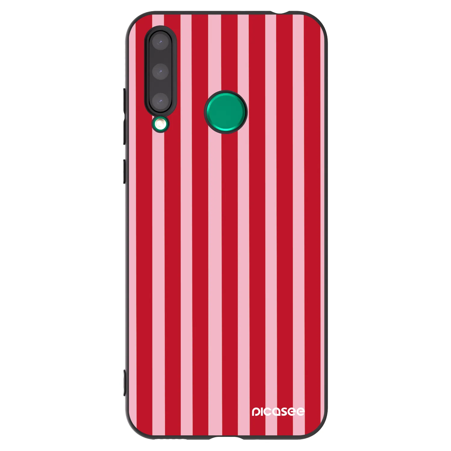 Picasee silikonový černý obal pro Honor 20 Lite - Lines red