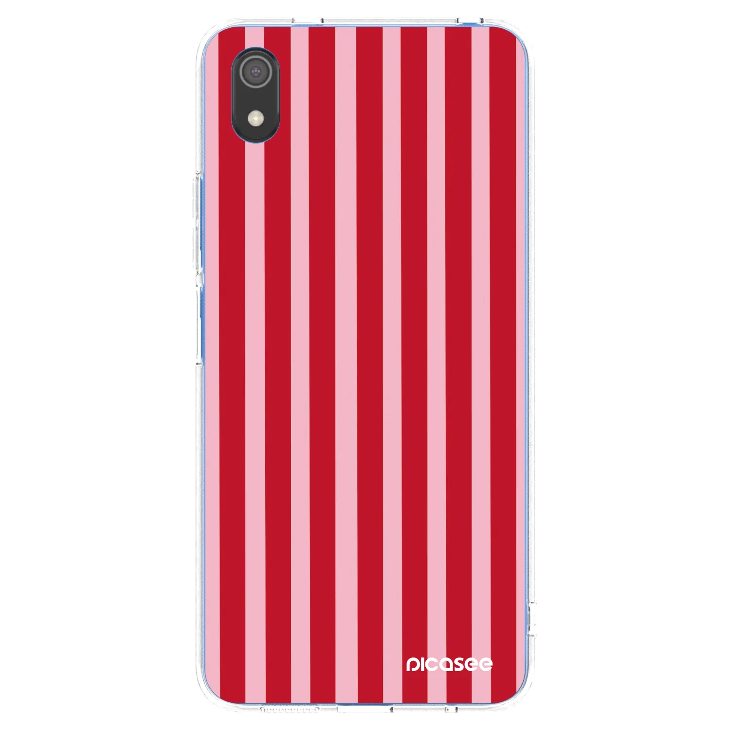 Picasee silikonový průhledný obal pro Xiaomi Redmi 7A - Lines red