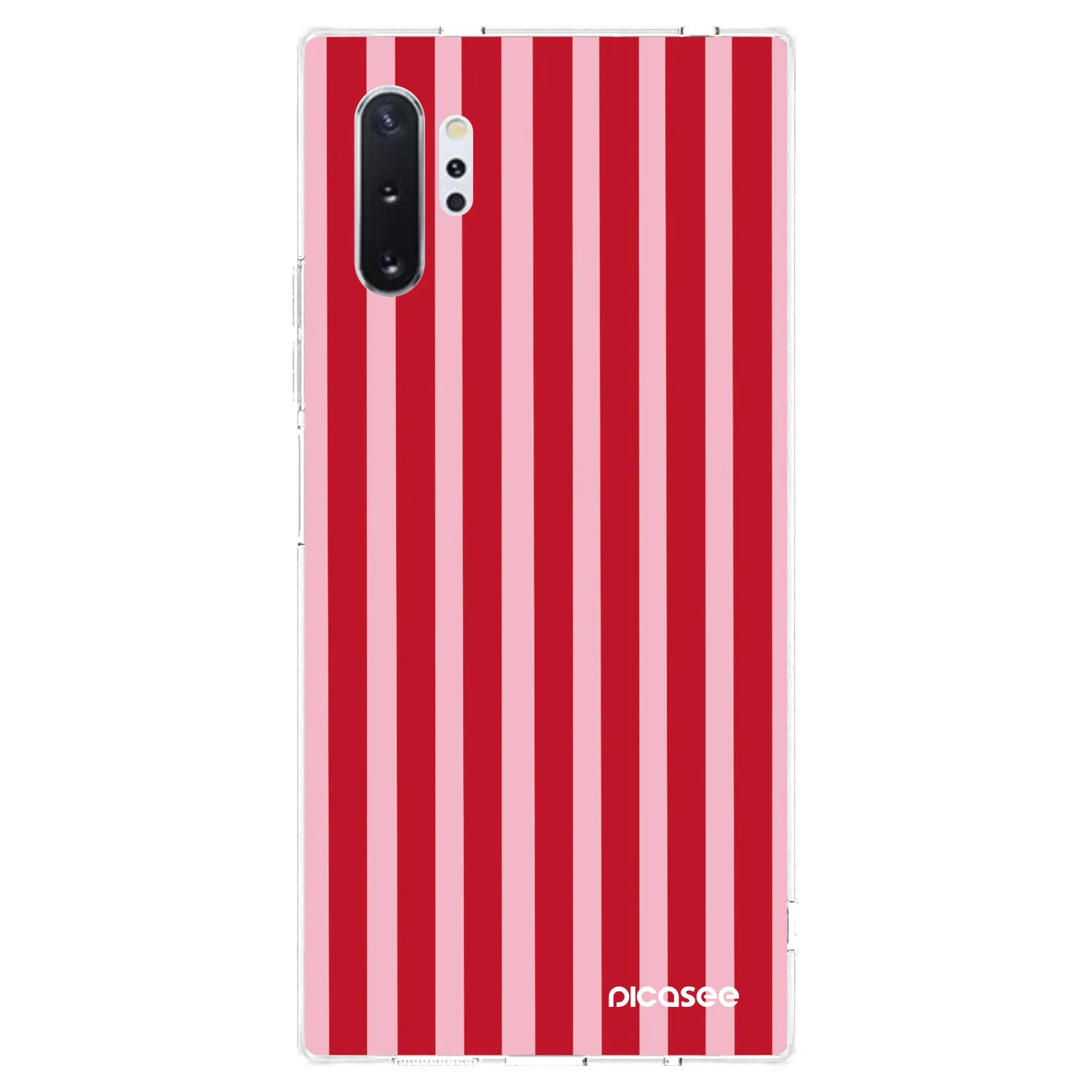 Picasee silikonový průhledný obal pro Samsung Galaxy Note 10+ N975F - Lines red