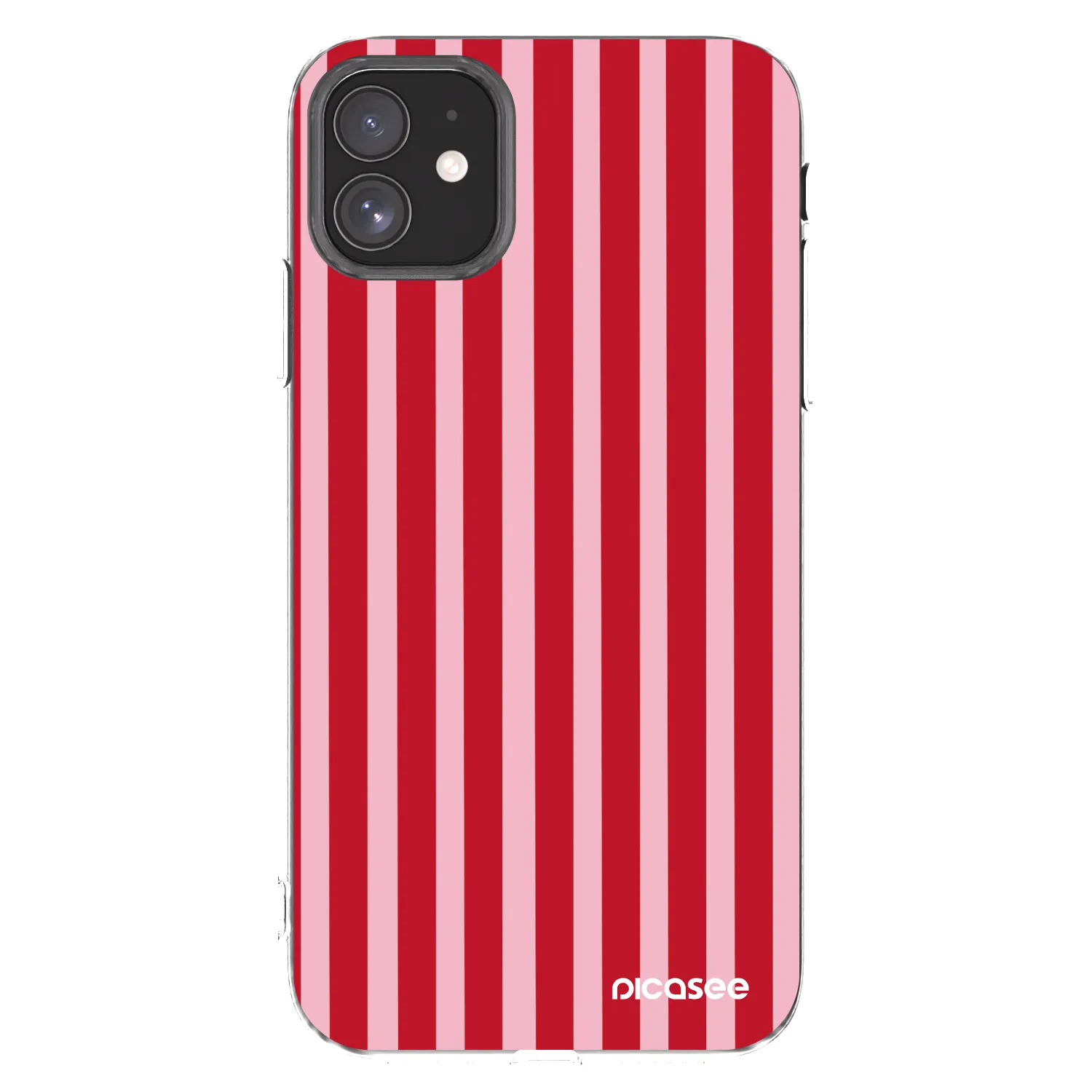 Picasee silikonový průhledný obal pro Apple iPhone 11 - Lines red