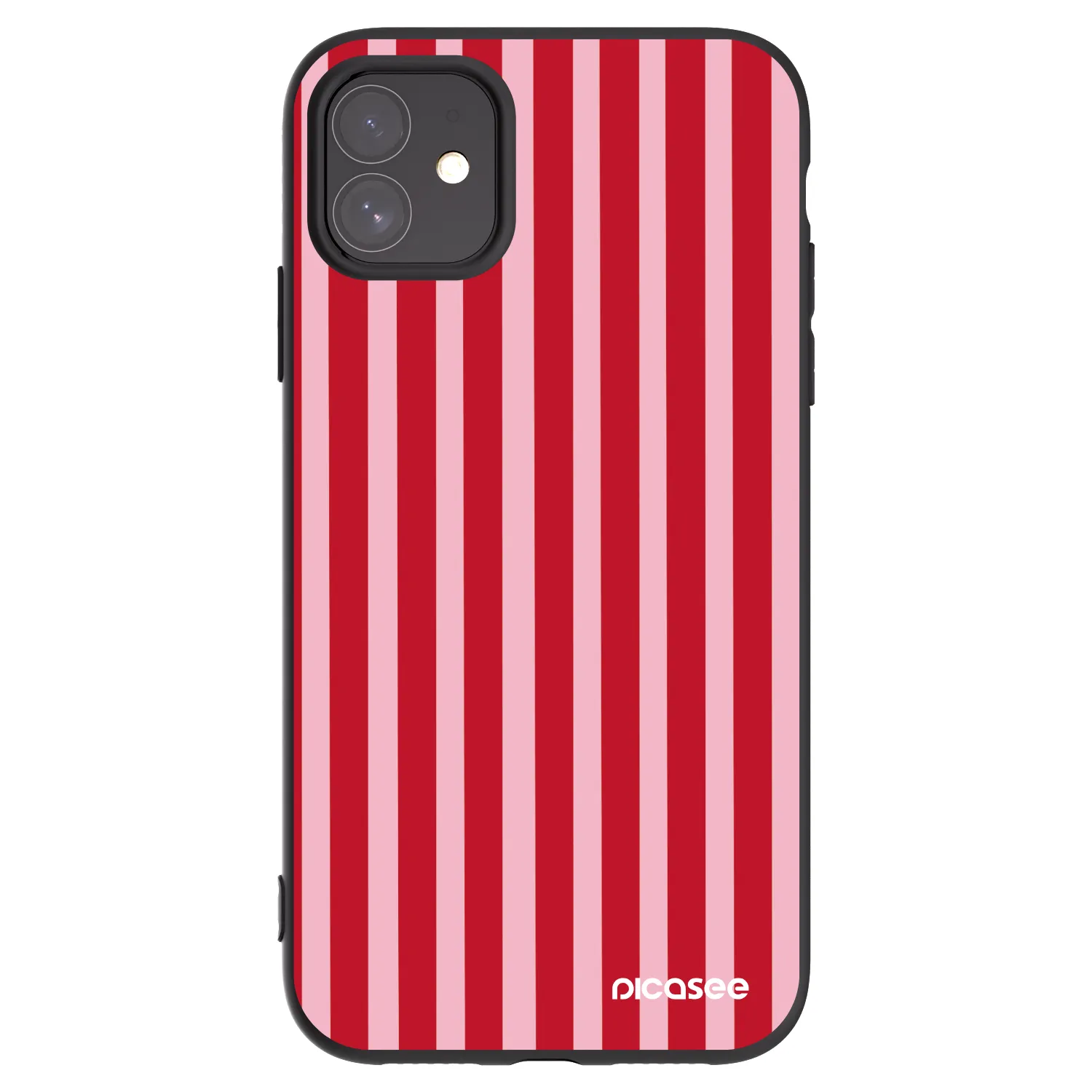 Picasee silikonový černý obal pro Apple iPhone 11 - Lines red