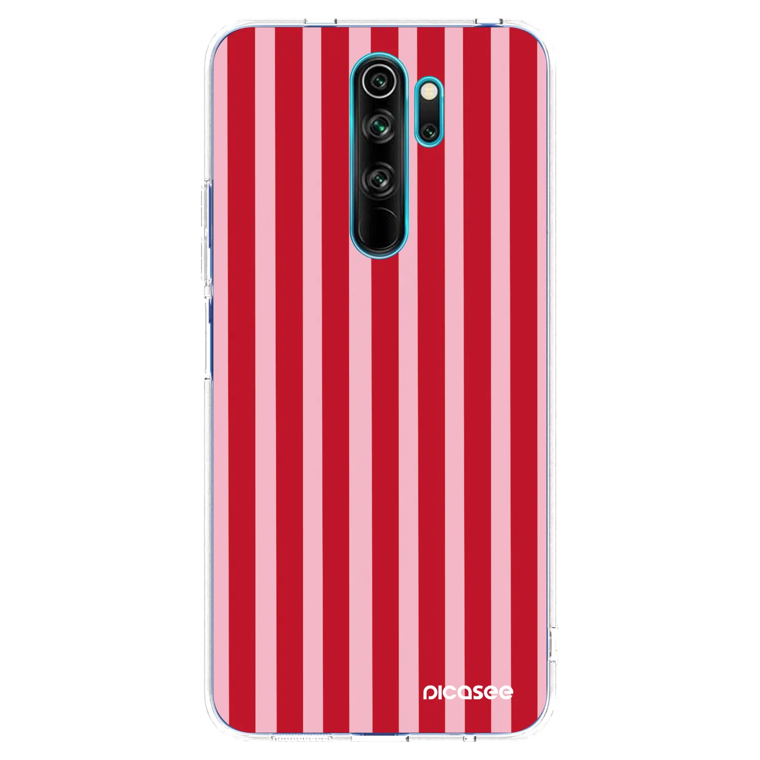 Picasee silikonový průhledný obal pro Xiaomi Redmi Note 8 Pro - Lines red