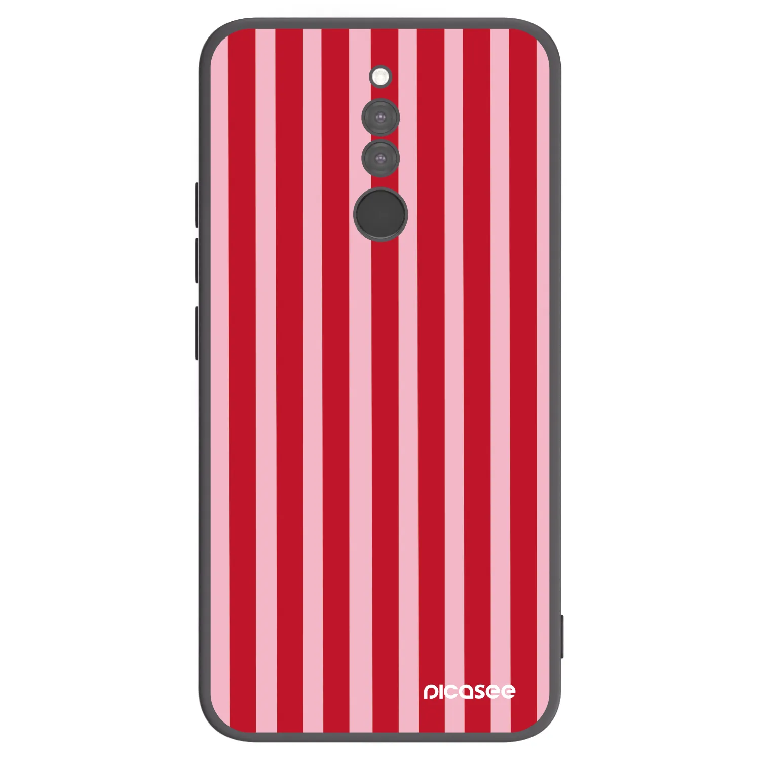 Picasee silikonový černý obal pro Xiaomi Redmi 8 - Lines red