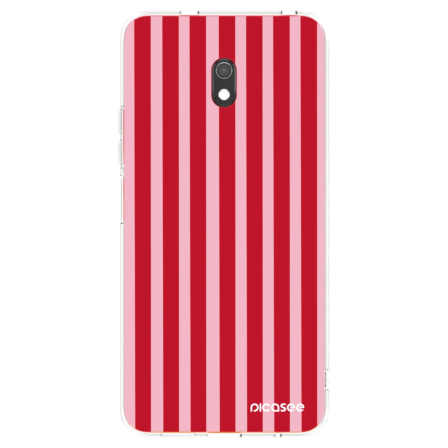 Picasee silikonový průhledný obal pro Xiaomi Redmi 8A - Lines red