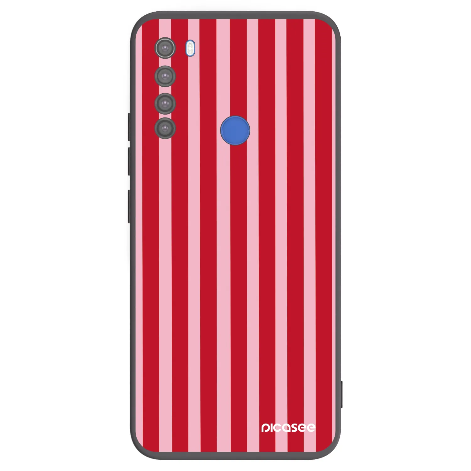 Picasee silikonový černý obal pro Xiaomi Redmi Note 8T - Lines red