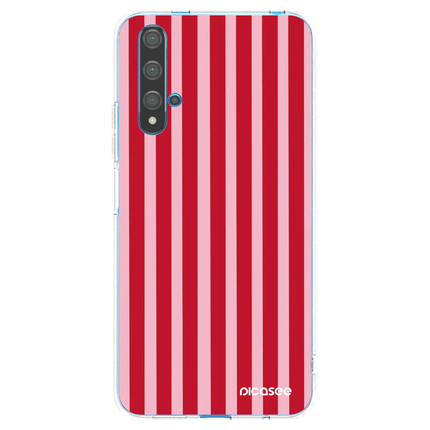 Picasee silikonový průhledný obal pro Huawei Nova 5T - Lines red