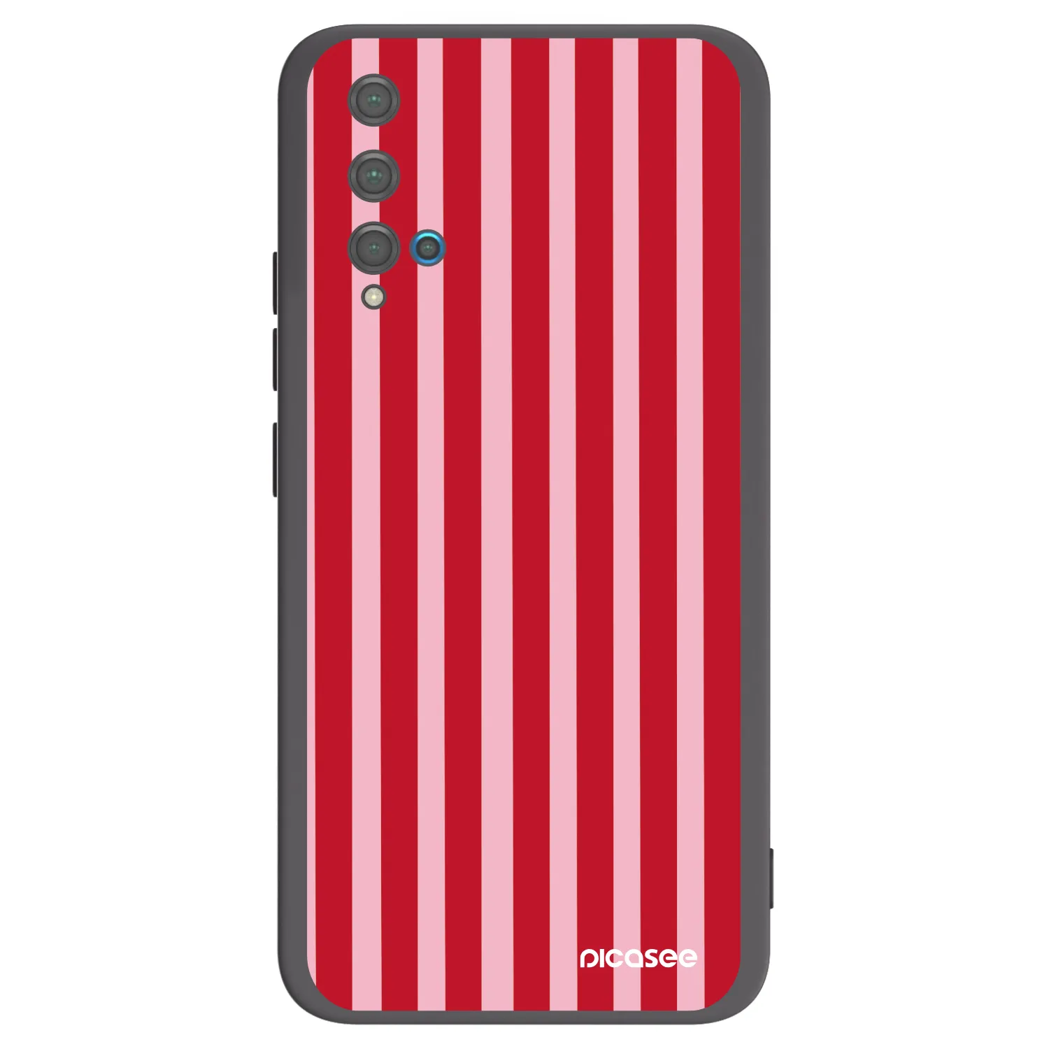 Picasee silikonový černý obal pro Huawei Nova 5T - Lines red