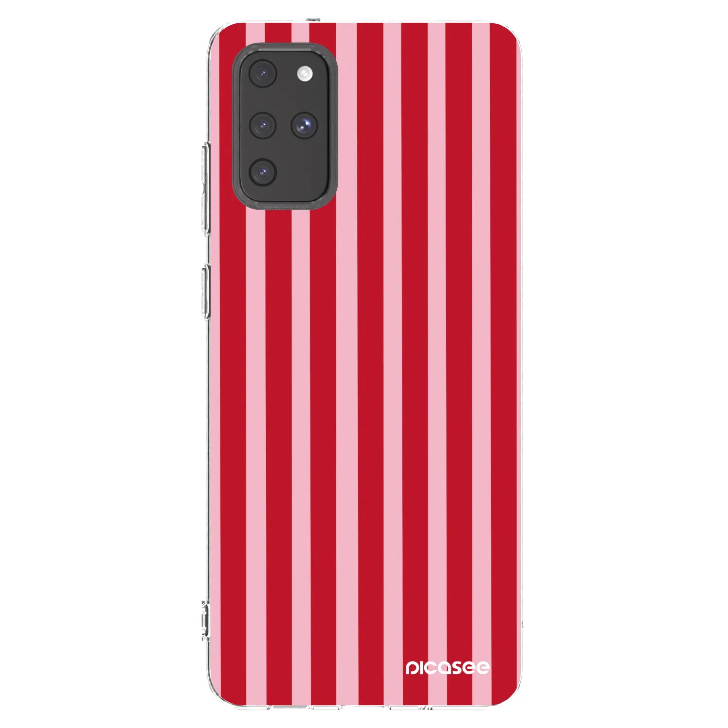 Picasee silikonový průhledný obal pro Samsung Galaxy S20+ G985F - Lines red