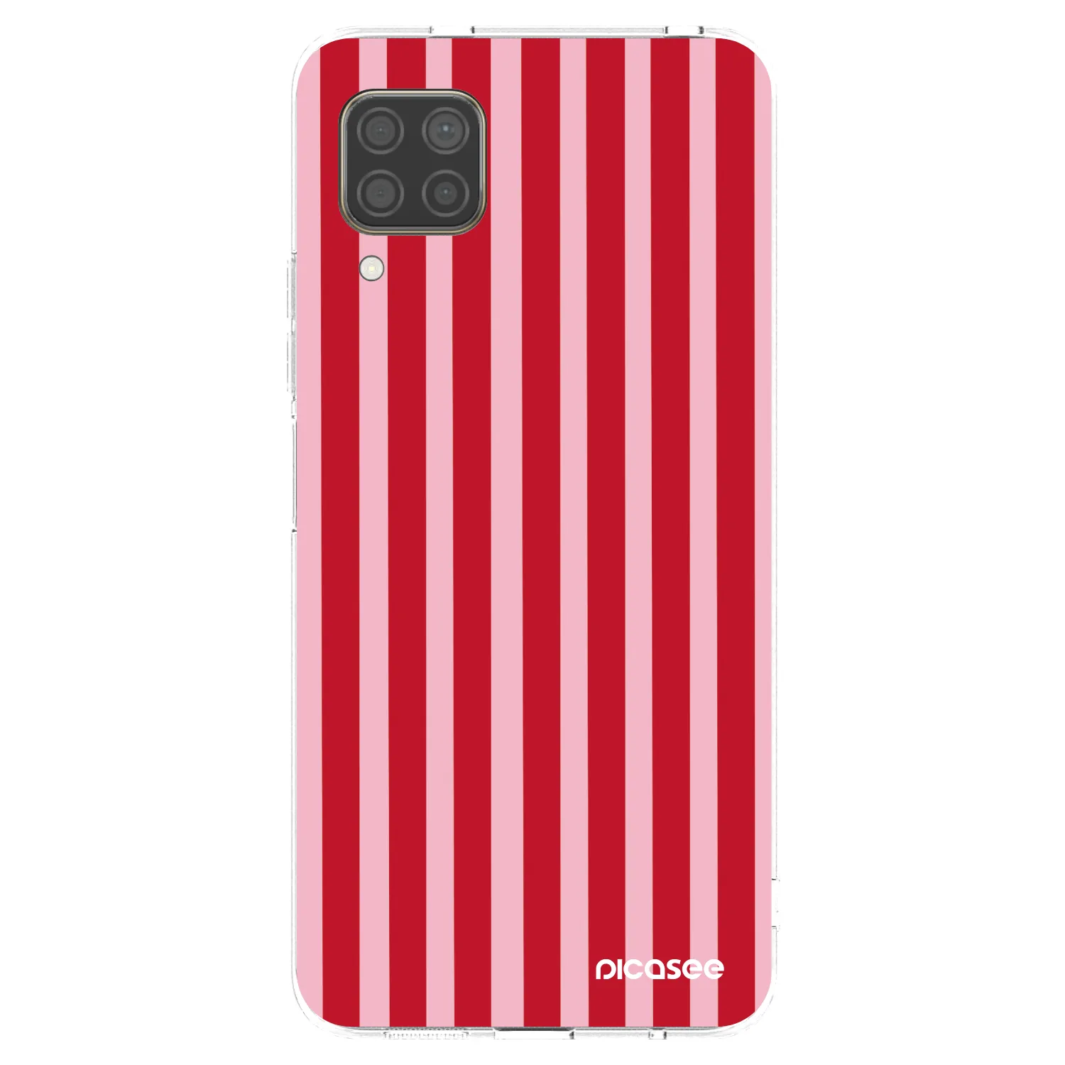 Picasee silikonový průhledný obal pro Huawei P40 Lite - Lines red