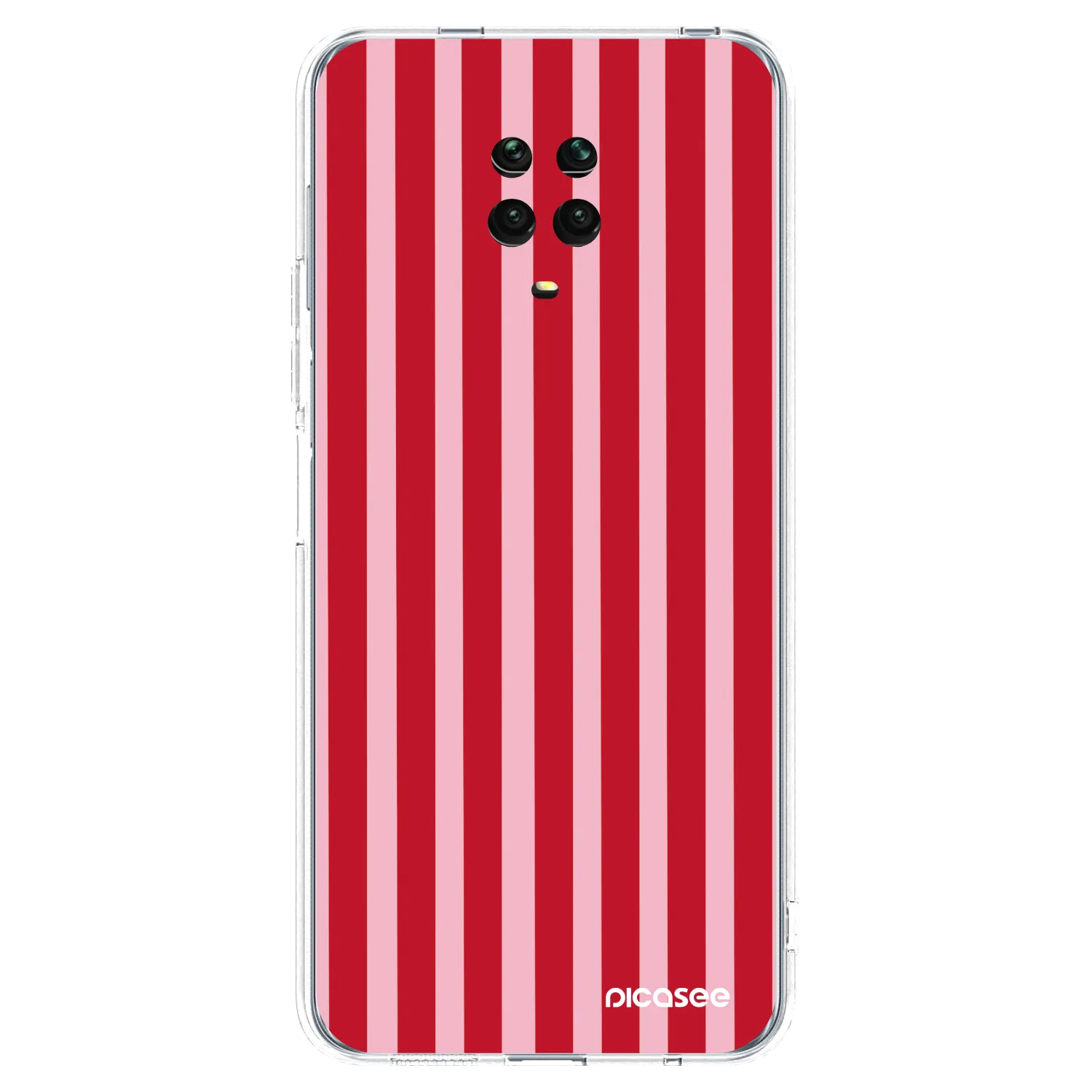 Picasee silikonový průhledný obal pro Xiaomi Redmi Note 9 Pro - Lines red