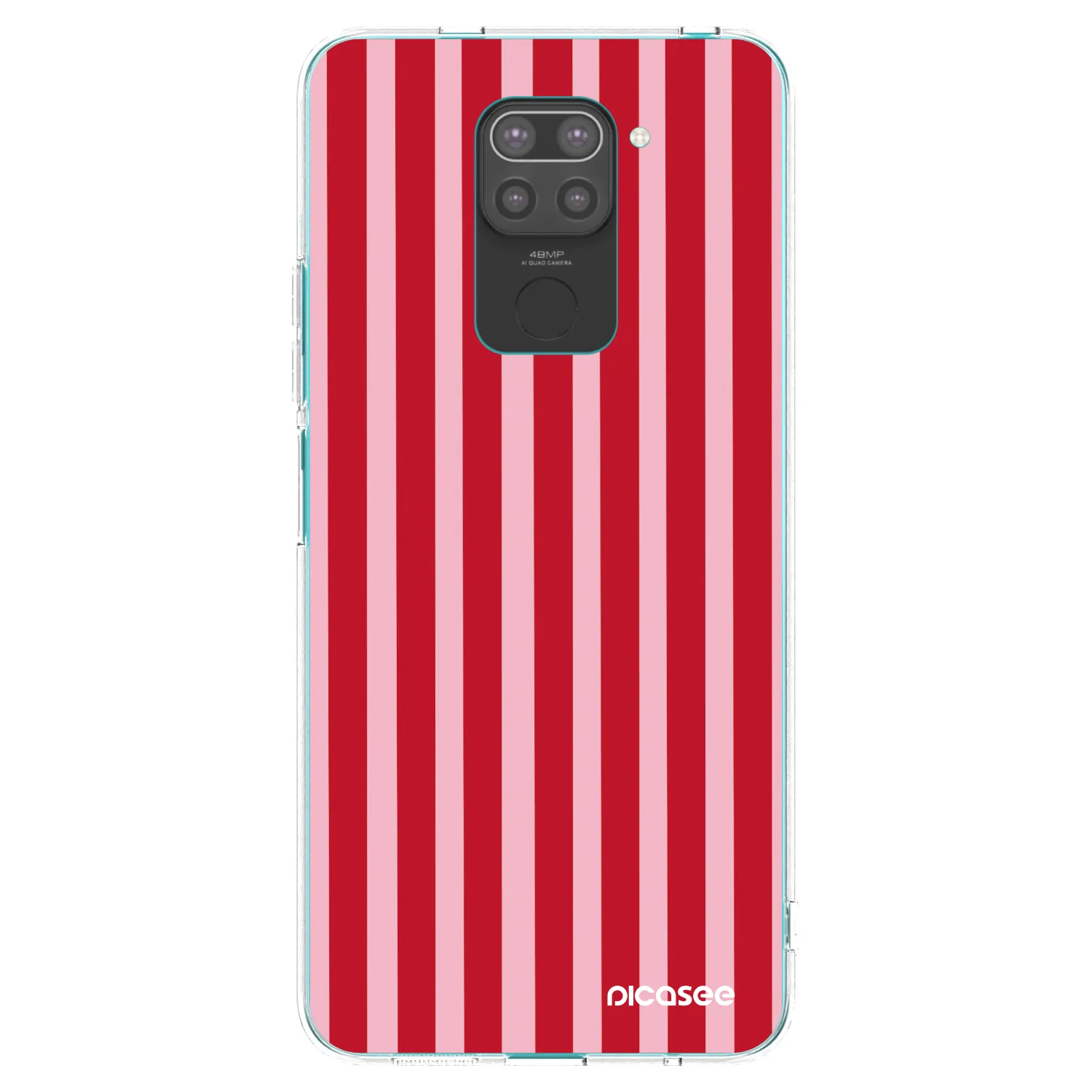 Picasee silikonový černý obal pro Xiaomi Redmi Note 9 - Lines red