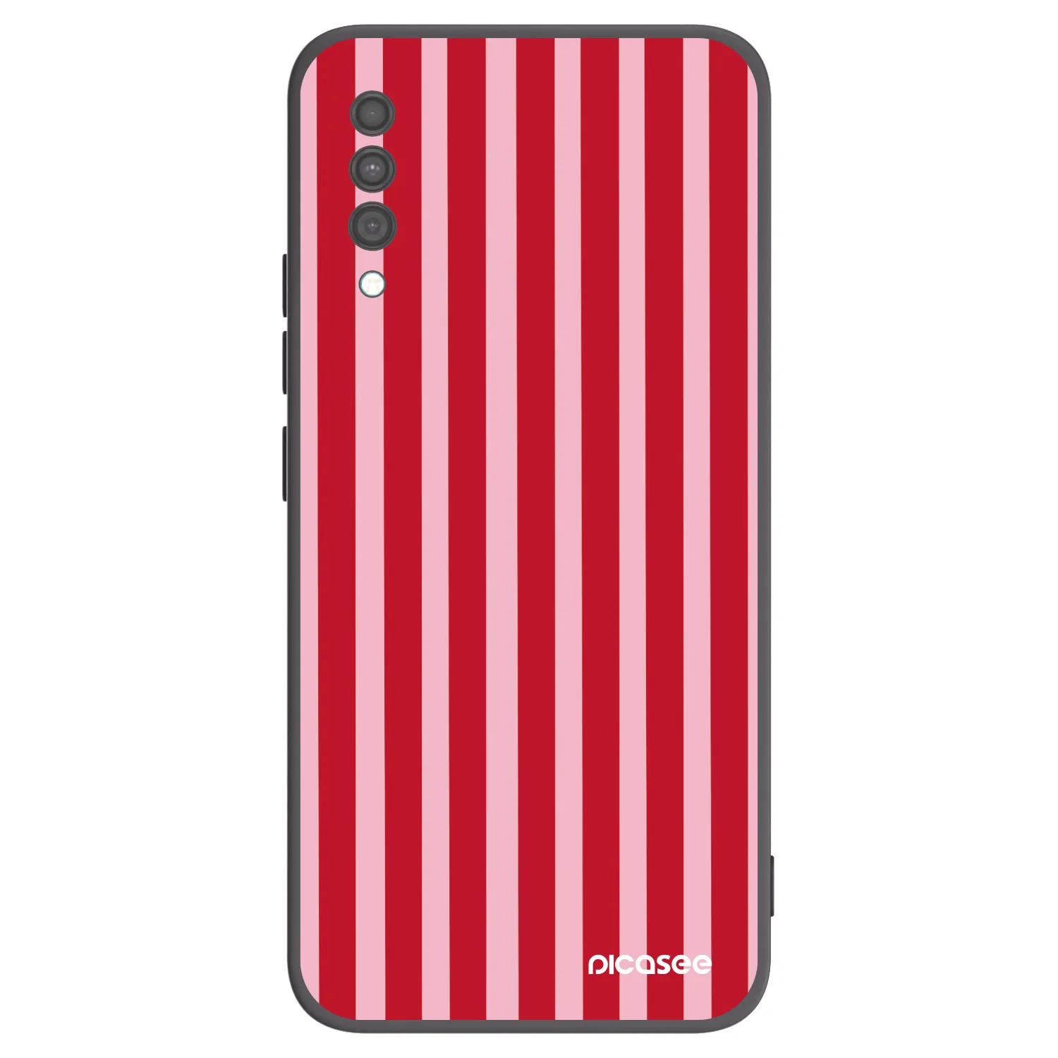 Picasee silikonový černý obal pro Samsung Galaxy A30s A307F - Lines red
