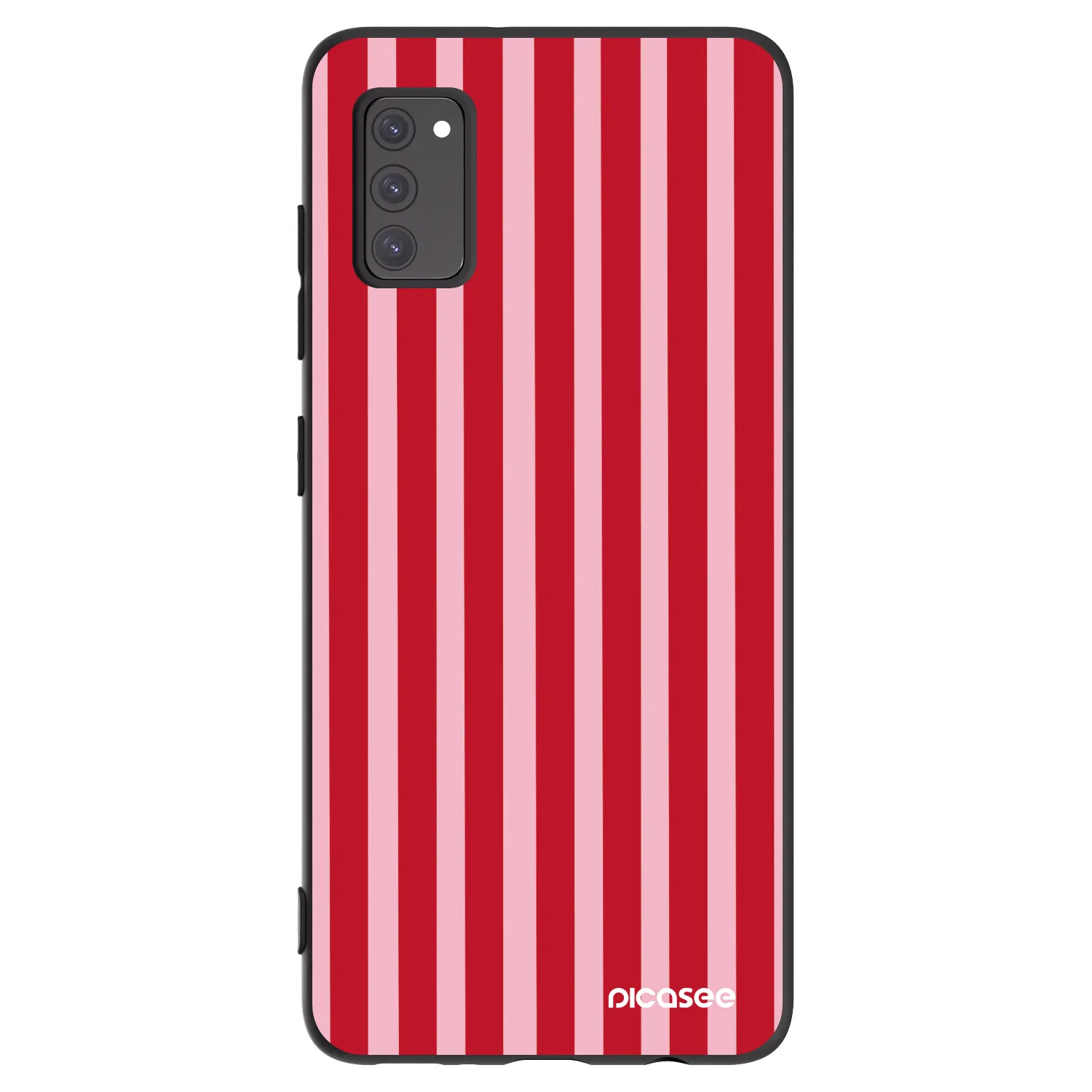 Picasee silikonový černý obal pro Samsung Galaxy A41 A415F - Lines red