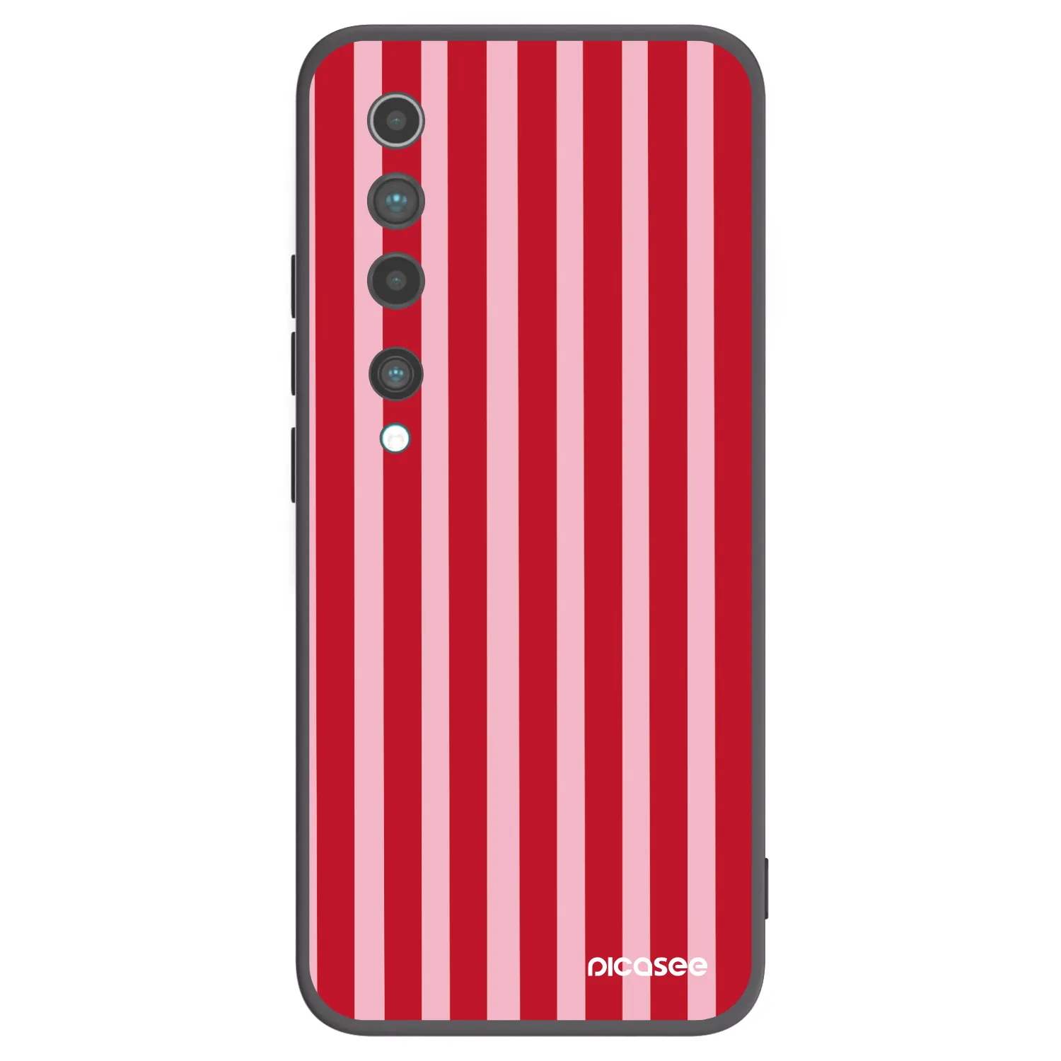 Picasee silikonový černý obal pro Xiaomi Mi 10 - Lines red