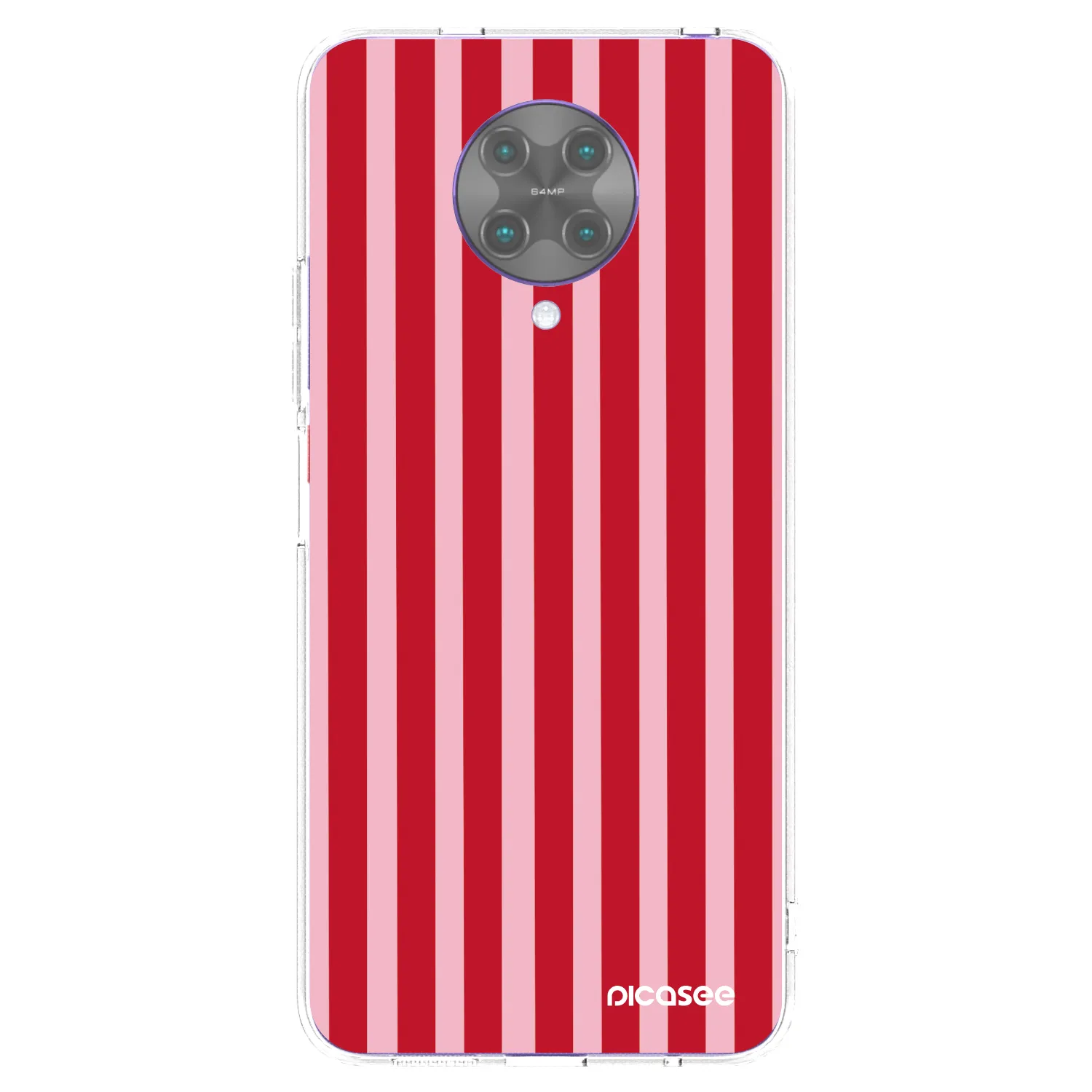 Picasee silikonový průhledný obal pro Xiaomi Poco F2 Pro - Lines red