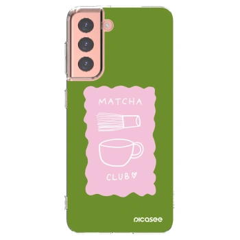 Picasee silikonový průhledný obal pro Samsung Galaxy S21 5G G991B - Matcha club
