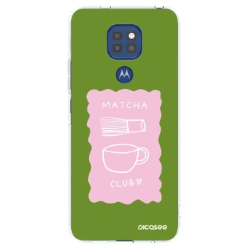 Picasee silikonový průhledný obal pro Motorola Moto G9 Play - Matcha club