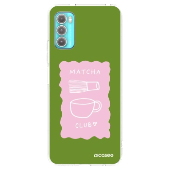 Picasee silikonový průhledný obal pro Motorola Moto G60 - Matcha club