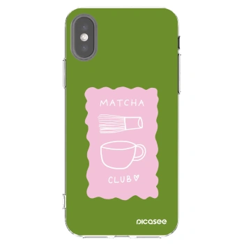 Picasee silikonový průhledný obal pro Apple iPhone X/XS - Matcha club