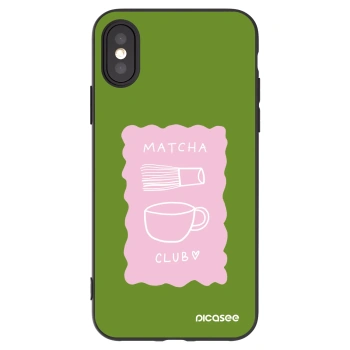 Picasee silikonový černý obal pro Apple iPhone X/XS - Matcha club