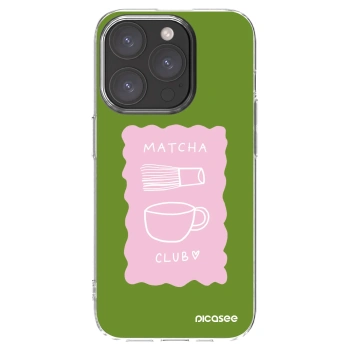 Picasee silikonový průhledný obal pro Apple iPhone 15 Pro - Matcha club