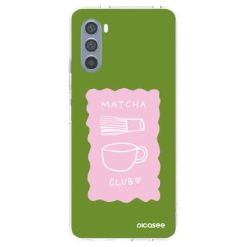 Picasee silikonový průhledný obal pro Motorola Moto G62 - Matcha club