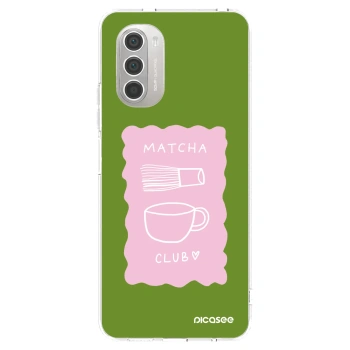 Picasee silikonový průhledný obal pro Motorola Moto G51 - Matcha club