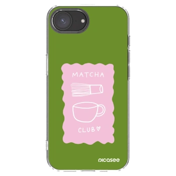 Picasee silikonový průhledný obal pro Apple iPhone 16e - Matcha club