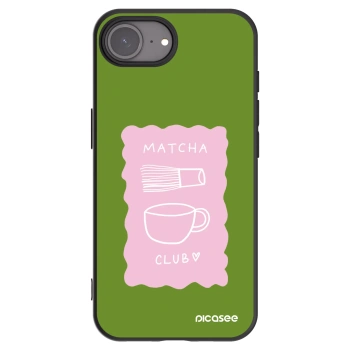 Picasee silikonový černý obal pro Apple iPhone 16e - Matcha club