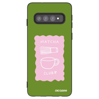 Picasee silikonový černý obal pro Samsung Galaxy S10 G973 - Matcha club