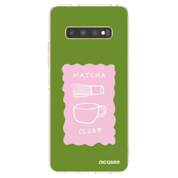 Picasee silikonový průhledný obal pro Samsung Galaxy S10 Plus G975 - Matcha club