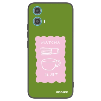 Picasee silikonový černý obal pro Motorola Moto G34 5G - Matcha club