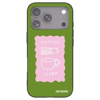 Picasee silikonový černý obal pro Apple iPhone 17 Pro - Matcha club