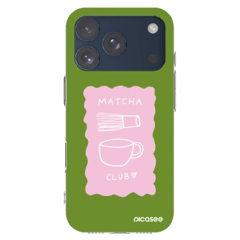 Picasee silikonový průhledný obal pro Apple iPhone 17 Pro - Matcha club